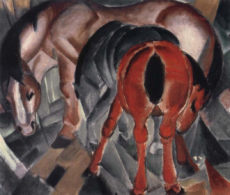 Franz Marc Horse with two foals oil painting picture